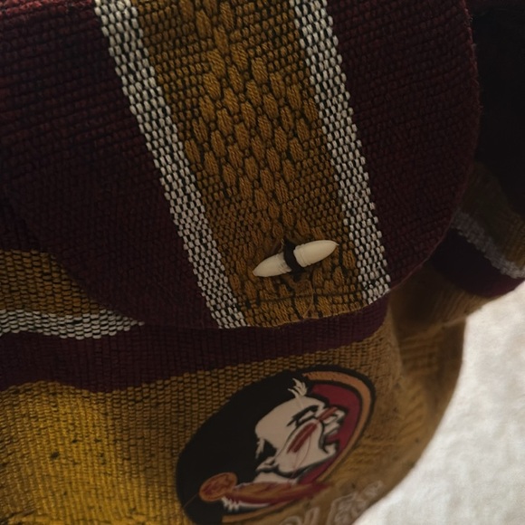 Handmade in Mexico woven Florida State Seminoles Book bag - Picture 3 of 4